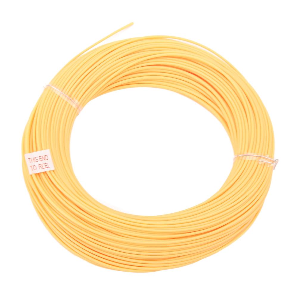 Fly Fishing Line 30.5M 100FT Weight Forward PVC Coating Nylon Orange Floating Fishing Line for Outdoor