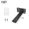 Floating Shelf Bracket Heavy Duty Hidden Wall Shelf Support Carbon Steel Black Invisible Brackets For Diy Floating Shelves Books