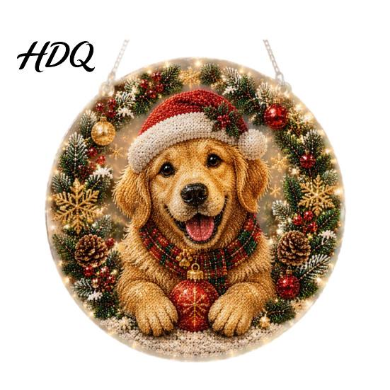 Home Decoration Ornaments Christmas Faux Pearl Art Hanging Ornament Kit Acrylic Glowing Holiday Decor Garden for Tree Window DIY Festive Pendant