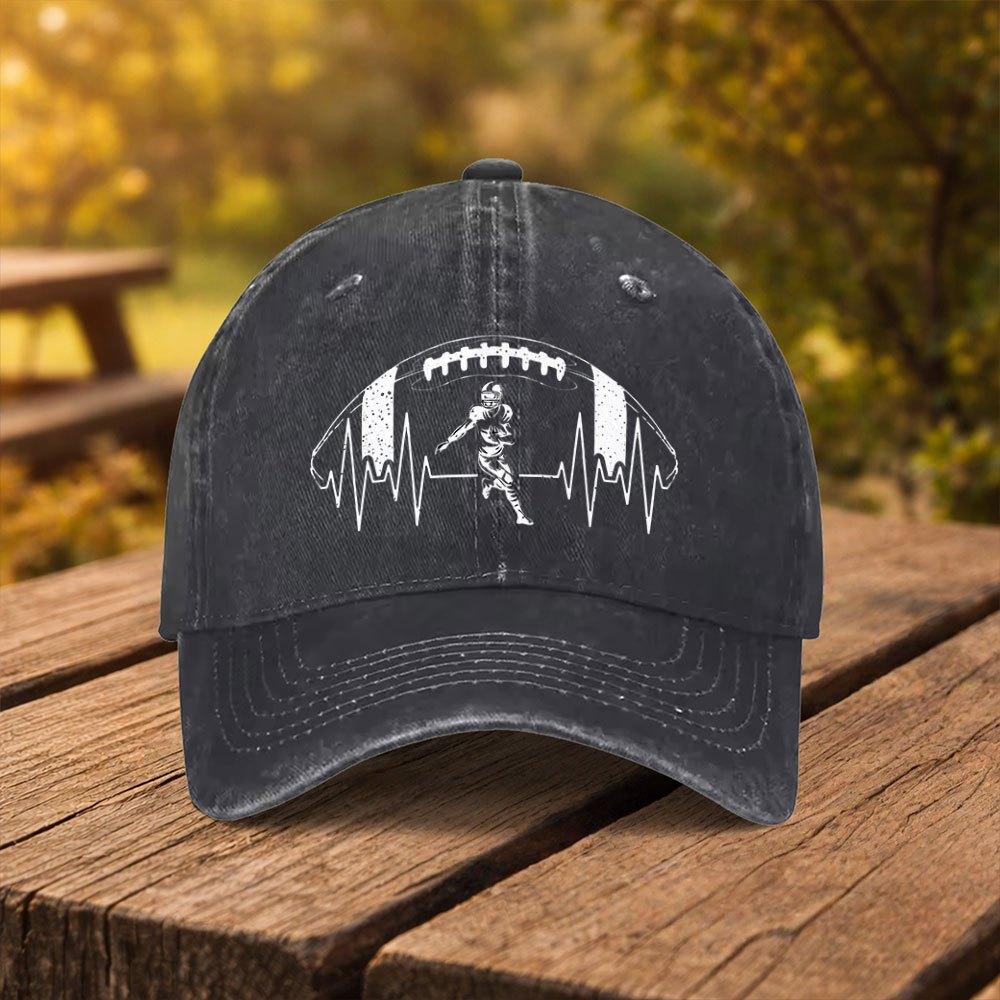 American Football Player Print Baseball Cap Unisex Fashion Duckbill Hat Suitable for Outdoor Sports Fitness Travel And Outings M
