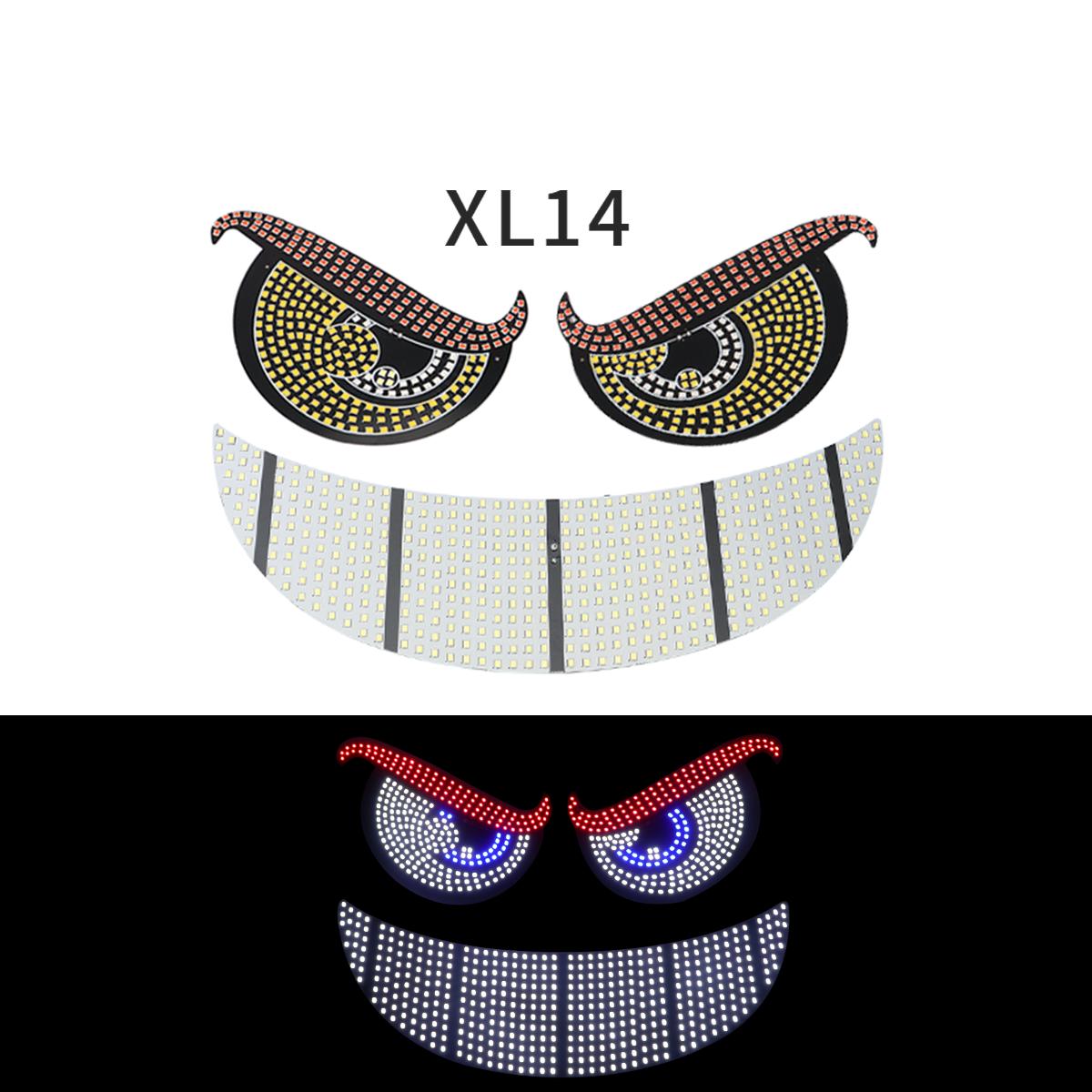 RGB Автомобильный Динамический Смех Дьявола Грузовик Глаз Дьявола Свет Светодиодный Дисплей Декор Пиксельная Панель Лобовое Стекло USB Многорежимный Декор Пиксельная Панель