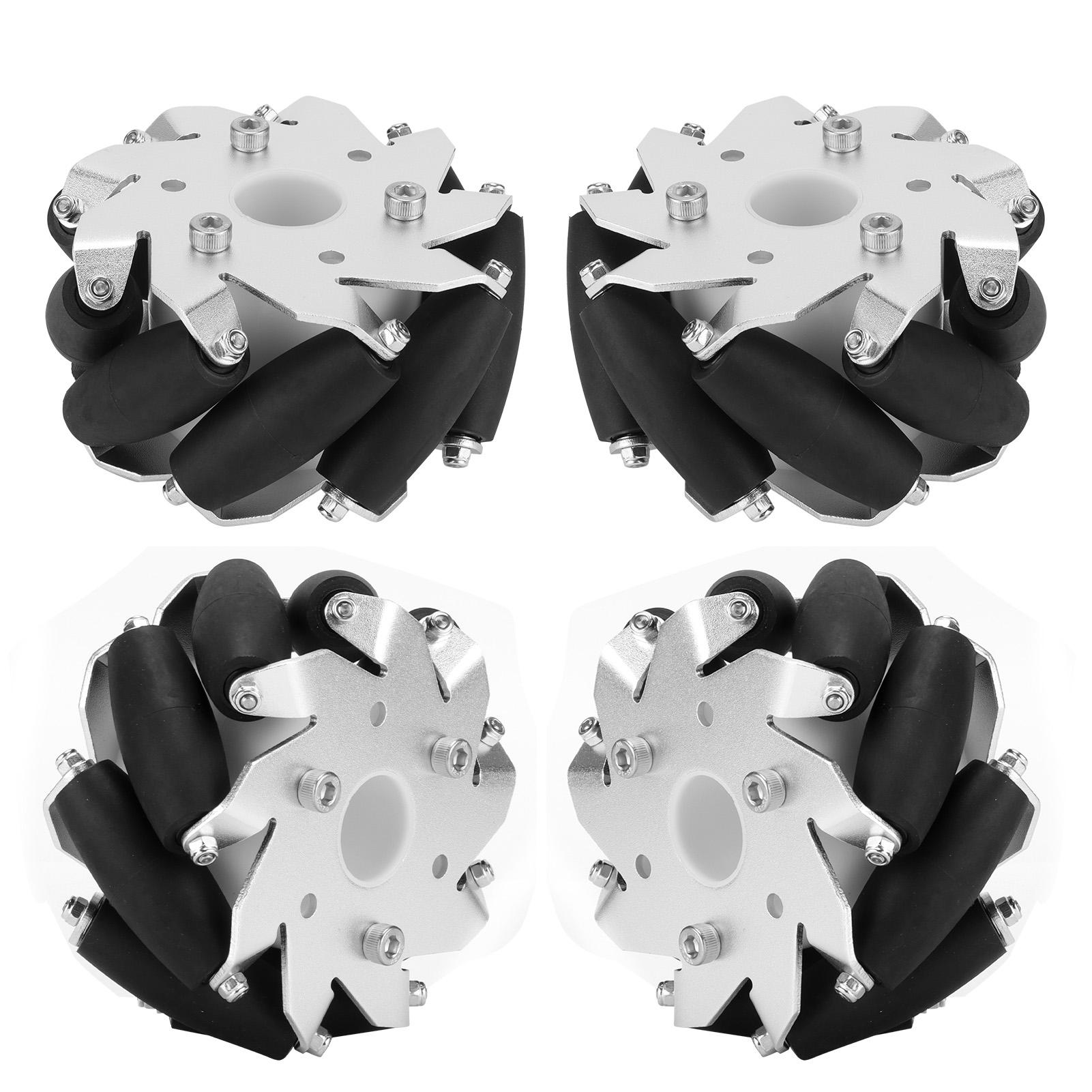 

4pcs 100mm Durable Steel Mecanum Wheels Set Left Right Wheels for Robot Car 14162