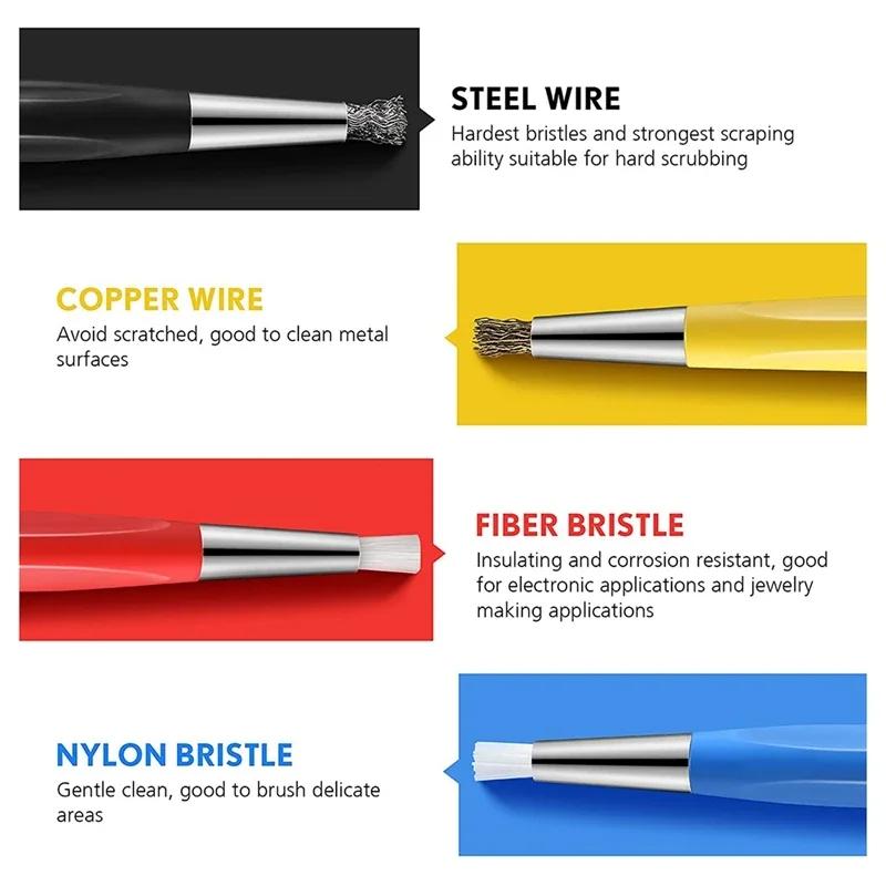 Watch Rust Removal Brush Pen Fiberglass Brass Steel Clean Scratch Polishing Tool Red Watch Repair Tool Watch Parts Brush Pen