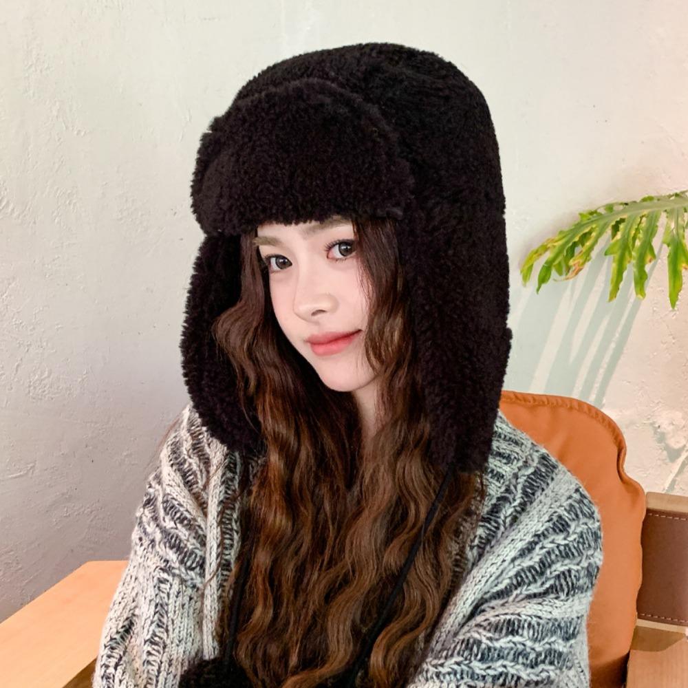 Winter Women Plush Hat Fashion Ear Protection Hooded New Lei Feng Hat