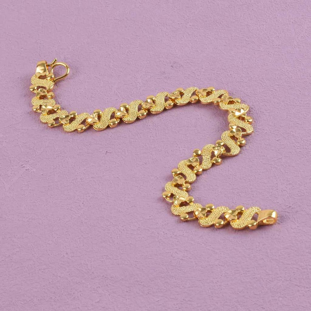 Gold-Plated Women's Bracelet with Heart-Shaped Luck Beads - Versatile Gift for Attracting Wealth and Supporting Husband