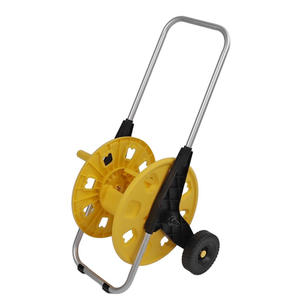 Hose Reel Cart with Wheels Heavy Duty Garden Hose Reels for Outside 60m Hose Capacity Manual Push