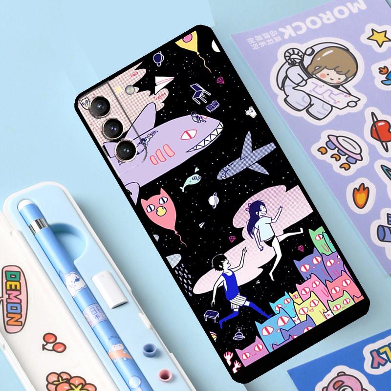 Omori Game Case For Samsung Galaxy S23 S21 S22 Ultra Plus Note 10 20 S8 S9 S10 Plus S20 FE Cover Case