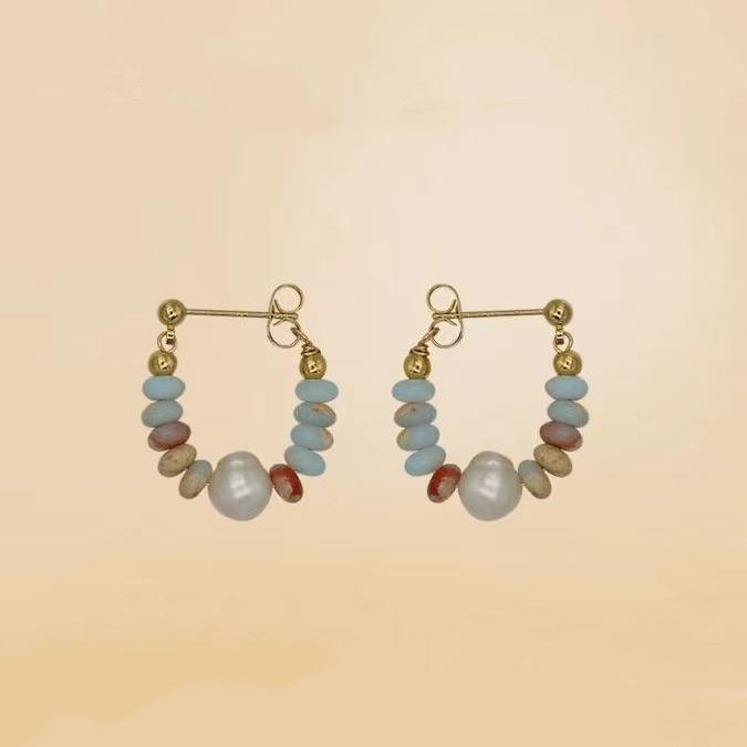 Серьги с бусинами