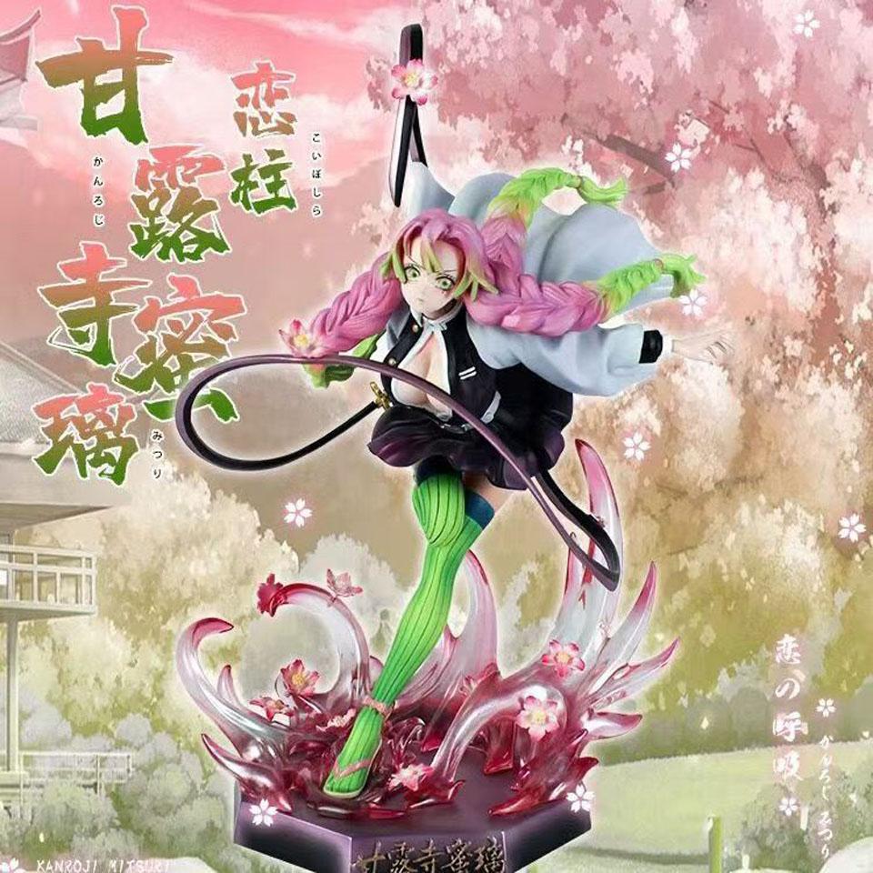 22cm Anime Demon Slayer Battle Kanroji Mitsuri Figure Doll Statue Model Gk Collection Desktop Decoration Toys Gifts