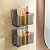 Selbstklebender Organizer für Badezimmer Transparente Wandmontierte Aufbewahrungsbox Klebedesigns für Bad und Küche