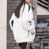 Li Ning Sport Lifestyle Series Letter Print Color Block Stand Collar Jacket Unisex Jacket White AWDS989-5