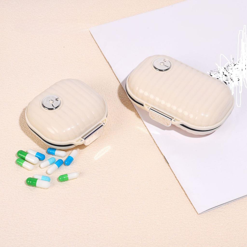Travel Portable Small Medicine Box, Mini Plastic Grid Fashionable Small Medicine Box