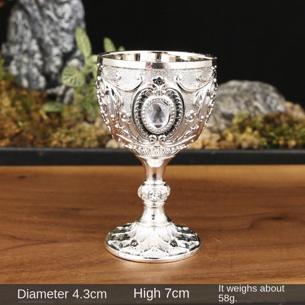 Metal Wine Cup Embossed White Wine Cup New Drink Cup