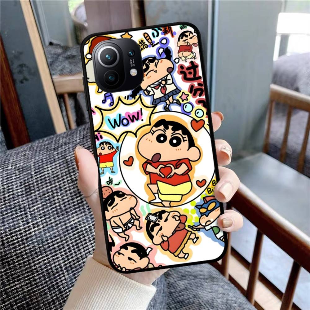 Crayons Shin-chan Phone Case For Xiaomi Mi 5X 8 9 10 11 12 lite pro 10T PocoX3pro PocoM3 Note 10 pro lite