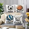 Pcs Theme of Ball Sports Singlesided Printing Short Plush Suitable for Living Rooms Bedrooms Sofas (excluding Pillow Cores)