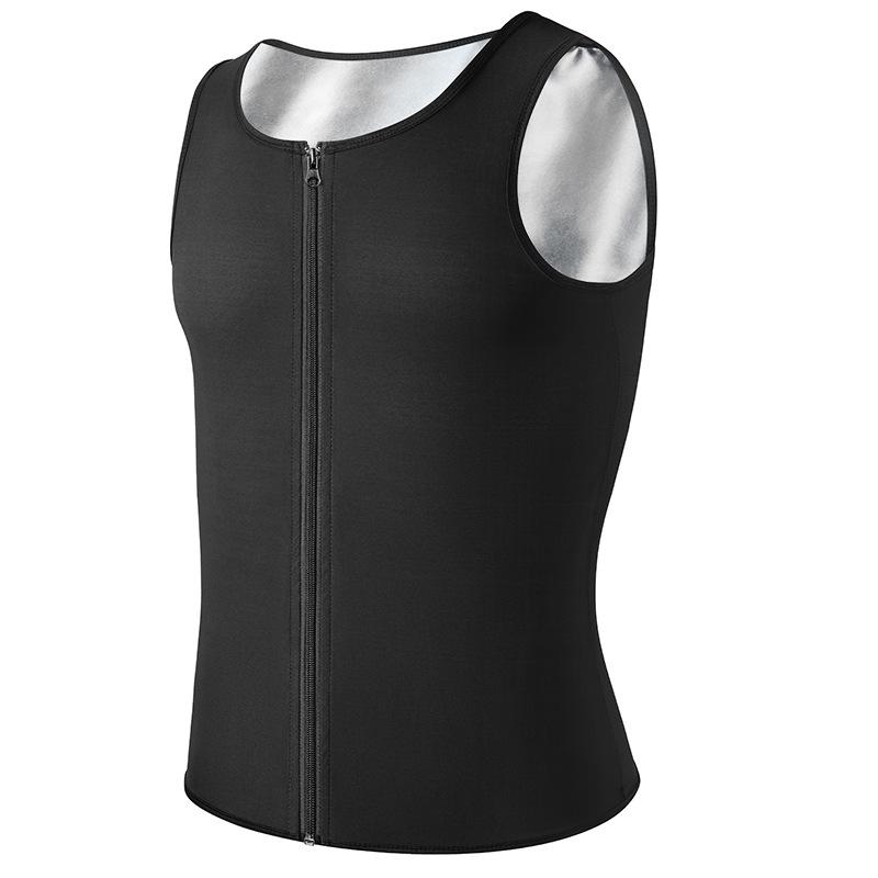 Europejska i Amerykańska Męska Kamizelka Sauna Pot Body Shaper do Kontroli Brzucha i Fitnessu.