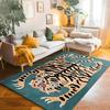 Bohemian Tibetischer Tiger Floral Teppich Nachttisch Bodenmatte Rutschfest Vintage Tier Teppich Marokkanische Teppiche für Wohnzimmer Dekorativ