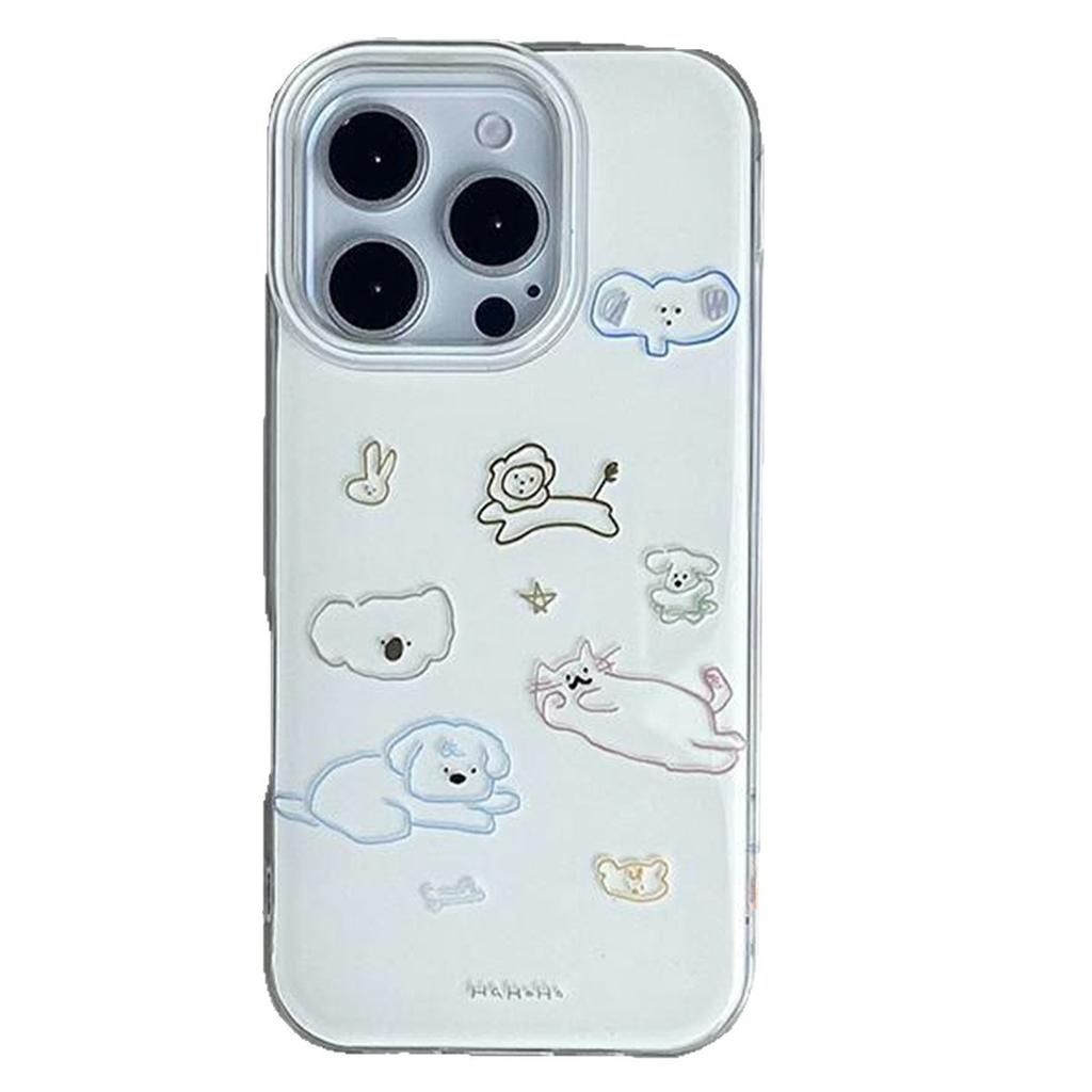 New IMD Transparent Phone Case for OPPO Transparent Phone Case Soft Case for Vivo Double-layer IMD Phone Case Ins