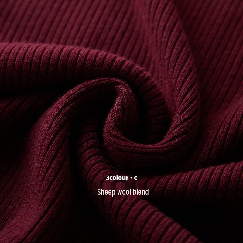 SanCai 2025 Winter Ribbed Knit A-line Hollow Out Long Dress