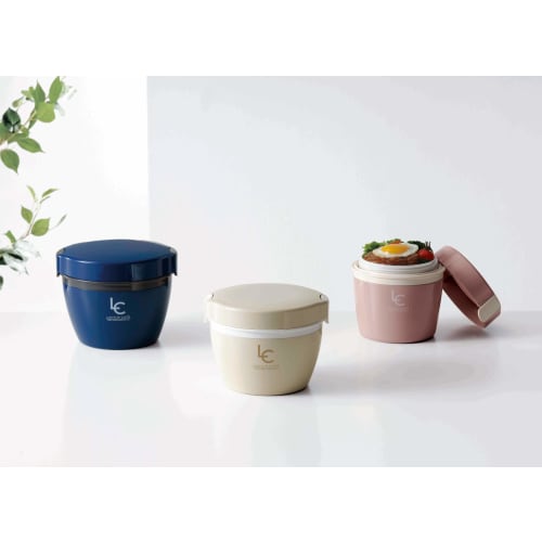 Asvel Lantas Cafe Bowl CD-800 Insulated Lunch Box, Easy to Serve, 800ml, Navy Blue, Suitable for a Variety of Dishes, A3256