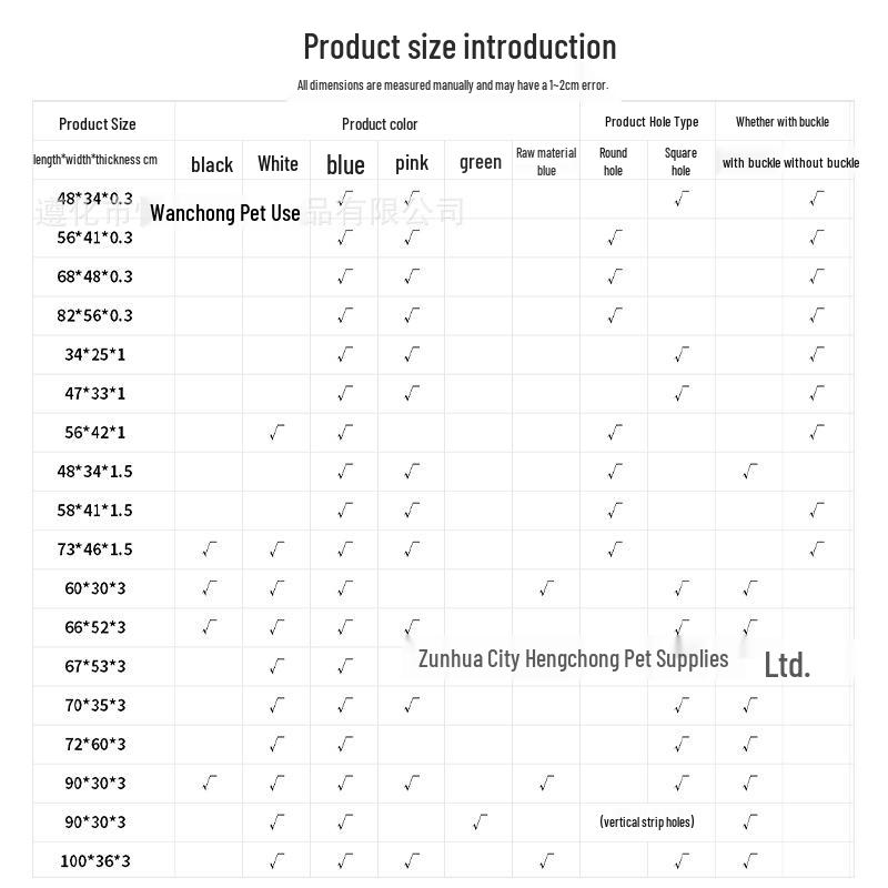 Dog, Cat, Rabbit Cage Anti-Stick Heat Dissipation Pad - Thick, Anti-Bite Plastic Mesh.