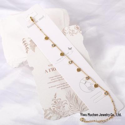 European and American Hot-Selling Love Zircon Bracelet: Women's Stainless Steel Dopamine Fashion, Versatile Light Luxury Hand Jewelry.
