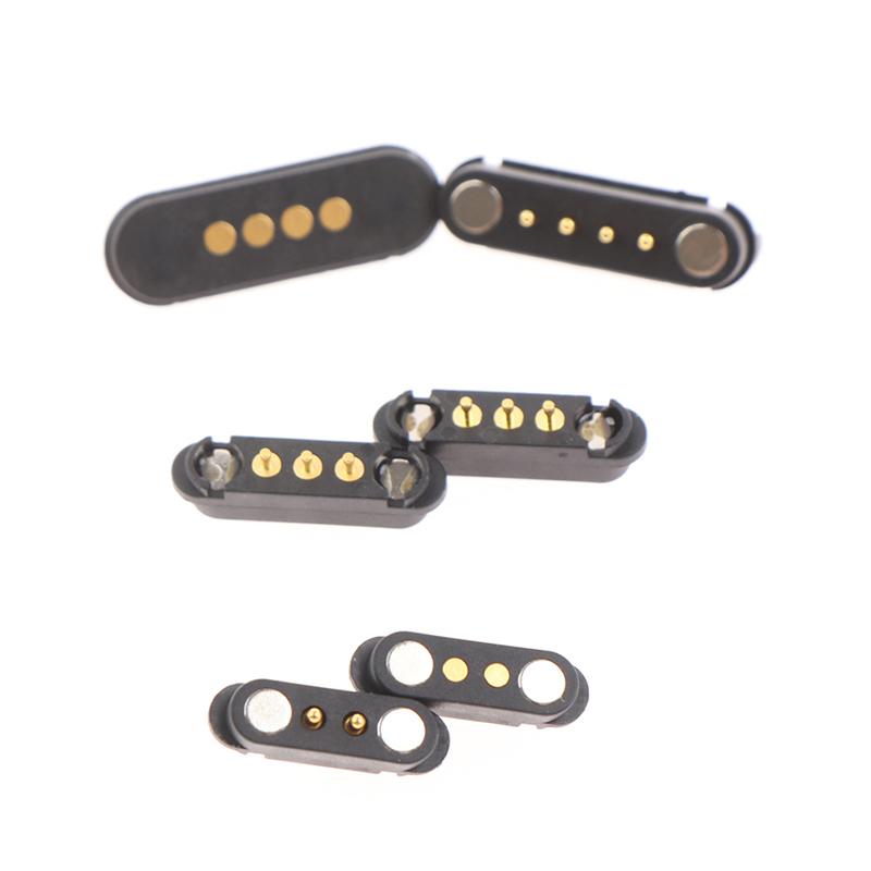 1 Paar Magnetischer Pogo-Pin-Steckverbinder 2P 3P 4P Pogopin 2,5 mm Stift Buchse Federbelastete DC-Strombuchse