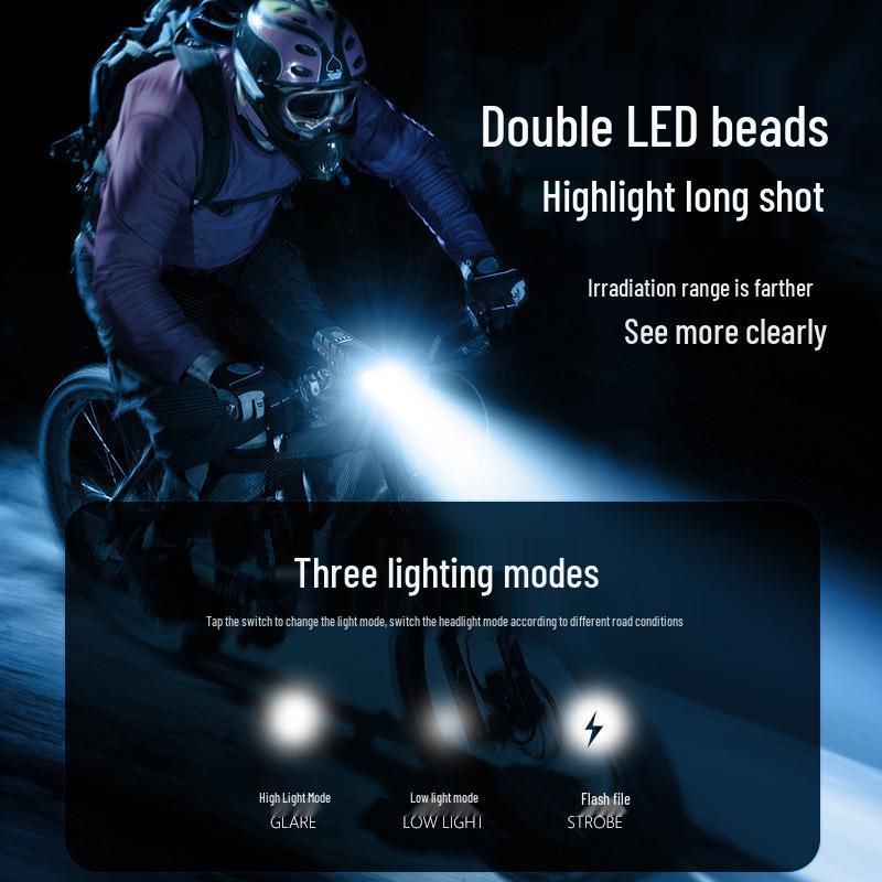 Multifunctional USB Rechargeable Solar Bicycle Headlight & Speaker