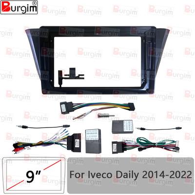 Car Radio Fascias Frame For Iveco Daily 2014- 9 Inch 2DIN Stereo Panel Wiring Harness Power Cable Adapter Canbus Decoder