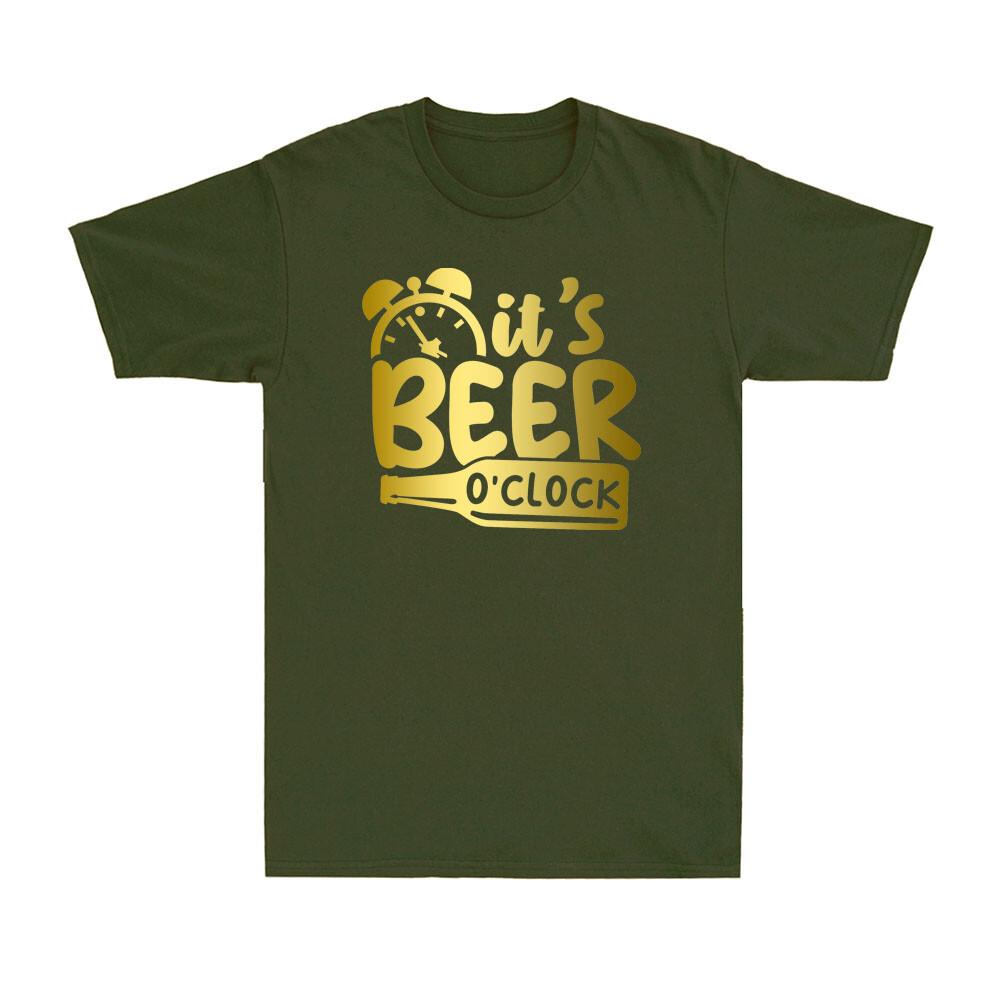 Its Beer Oclock Funny Fathers Day Birthday Gift For Dad Quote Unisexs Tshirt