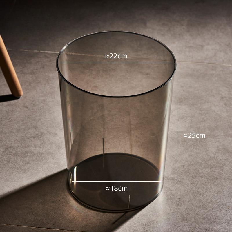 Transparent Trash Can - Large Household Unsealed Flower-shaped Trash Bin - Tall Office Room Garbage Can - Paper Basket