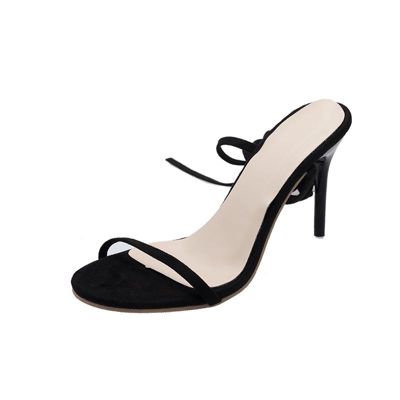 

Fashion Women s Shoes Summer Network Red Lace-up Sandals Women Pintoe Stiletto Sexy Heels 42 чёрный
