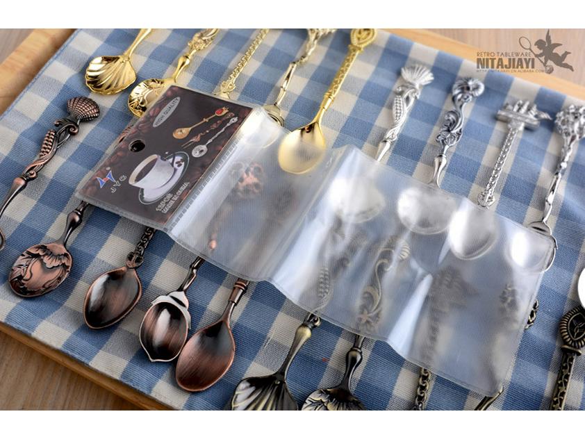 Western Cutlery 5-Piece Colored Coffee & Dessert Spoon Set