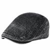 Vintage Washed Denim Flat Cap Dad Distressed Jean Newsboy Hat Men's Casual Style Berets Woman Fashion Ivy Cap
