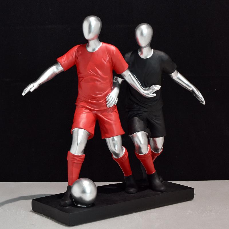 Simple and Luxurious Football Player Figurine Home TV Cabinet Wine Cabinet Office Study Bedroom Tabletop Decoration Item