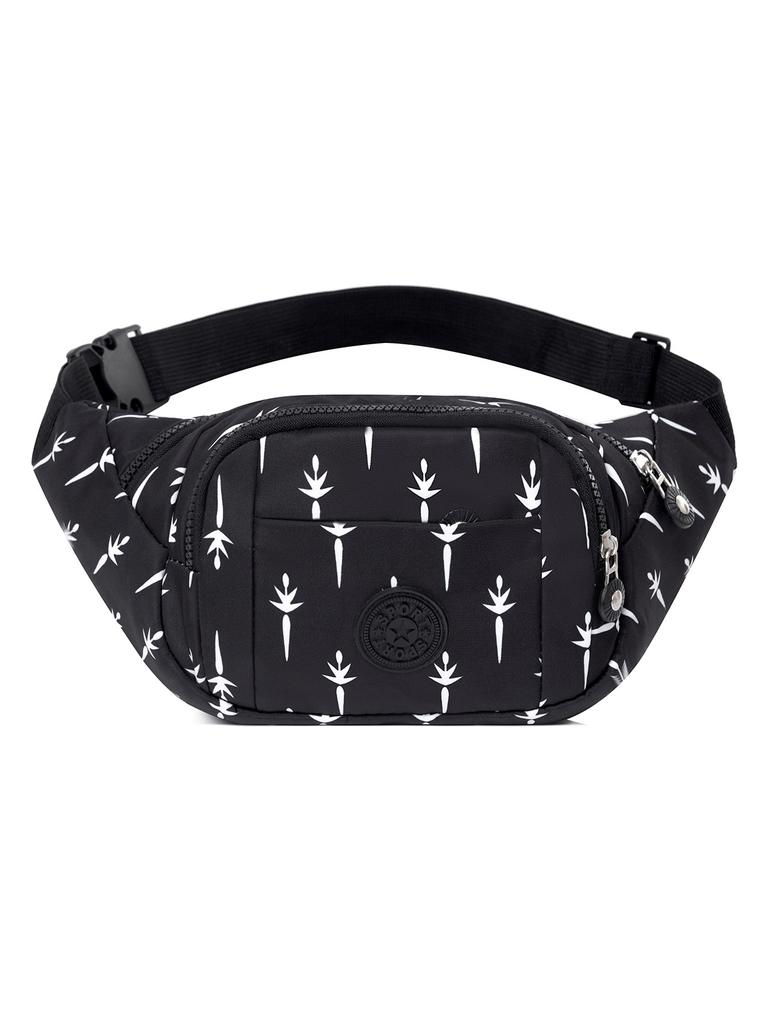 Damen Bunte Bedruckte Wasserdichte Bauchtasche mit Großer Kapazität Mehrschichtige Praktische Verschleißfeste Brusttasche