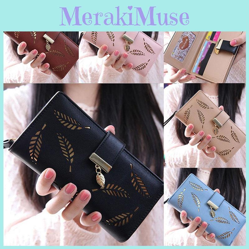 Trendy Women Purse Wallet Long Card Holder Clutch With Elegant Crown Detail And Premium Material
