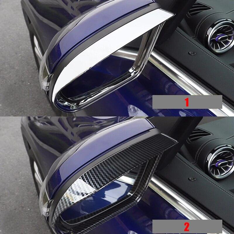 ABS Chrome/Carbon Pro Mercedes Benz BCES GLB GLC Třída W205 W213 Auto Boční Dveře Zadní Natáčecí Zrcátko Rain Obočí 2ks LHD