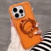 Dual-Color Translucent Matte Phone Case With Kickstand For iPhone 14 Pro, PC+TPU Anti-Fingerprint Shockproof Protective Cover