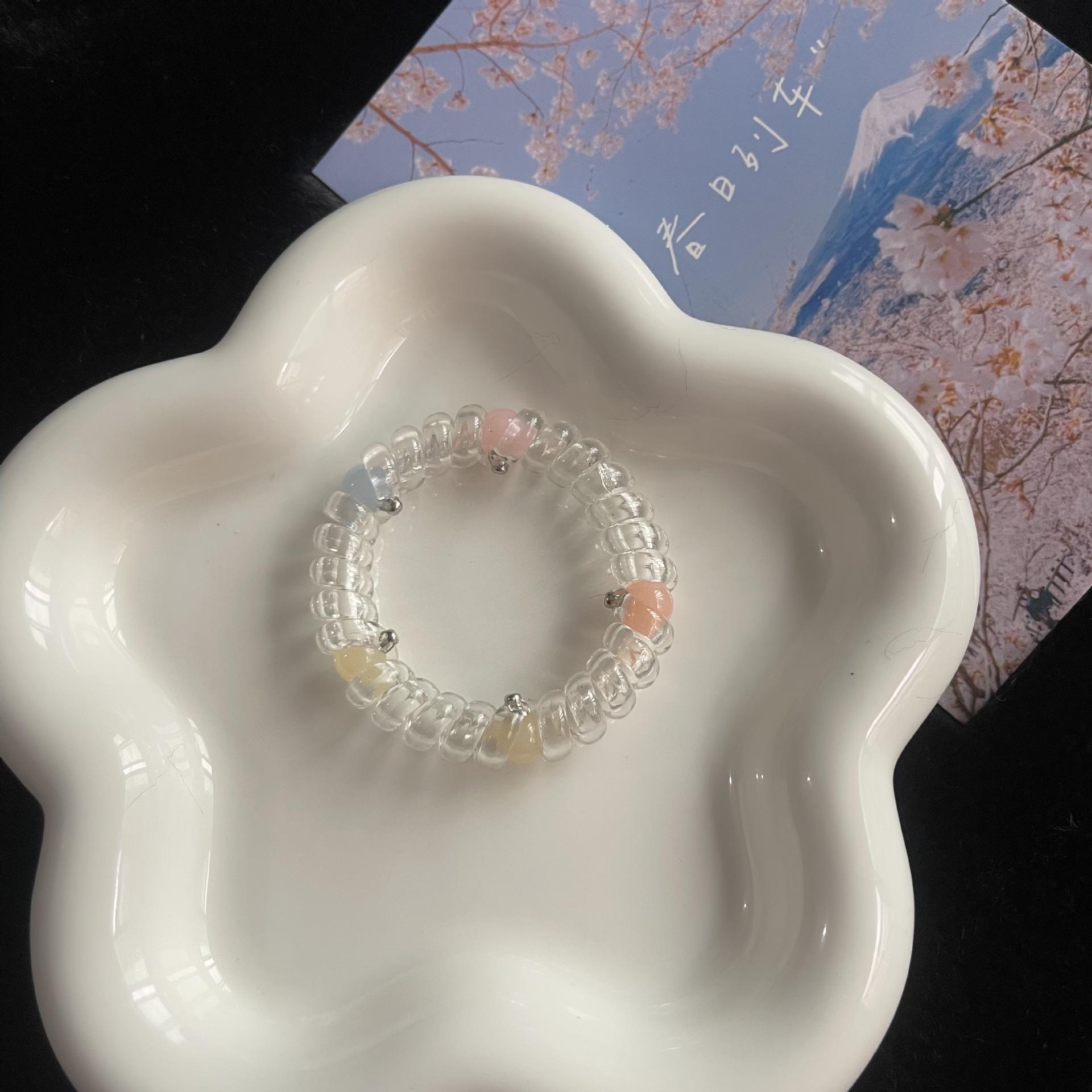 

Летний свежий прозрачный телефонный шнур резинка для волос: Бесшовная резинка для волос без повреждений для девочек