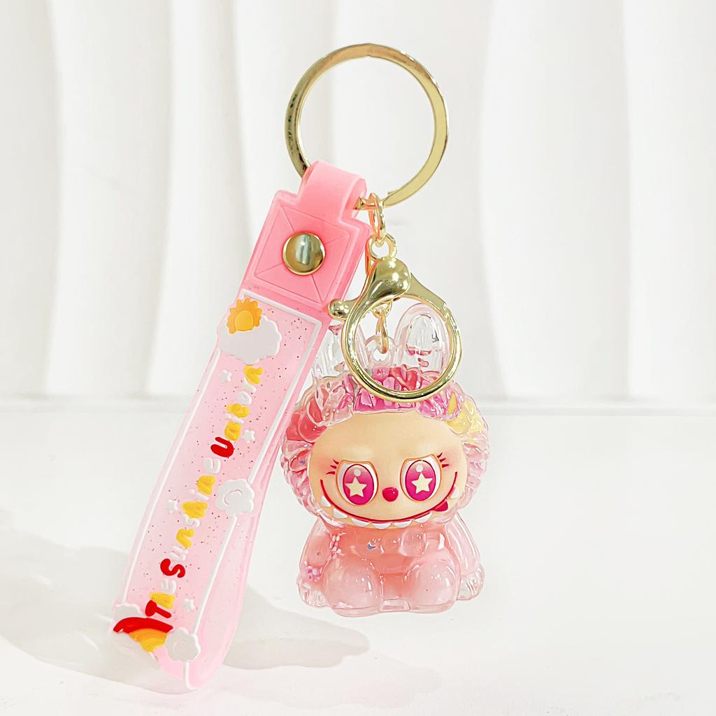 Acrylic Quicksand Oil Mini Keychain Bag Small Pendant Key Chain