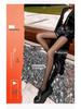 Red Pepper Sheer Black One-Piece Pants - Women's Autumn/Winter Bottoming Tights with Abdominal and Hip Support, Bare Leg Effect.
