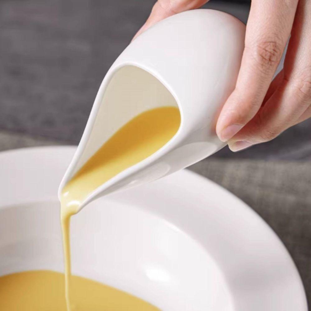 2 Stück glasierte Oberfläche Soßenkännchen Ausgießnase Soßenspender Multifunktionaler kleiner Milchkännchen Café