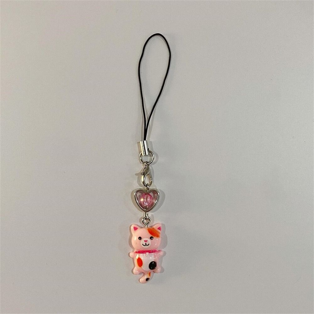 Cellphone Chain Cat Phone Strap Cat Pendant Phone Lanyard Y2K Phone Charm Backpack Ornament