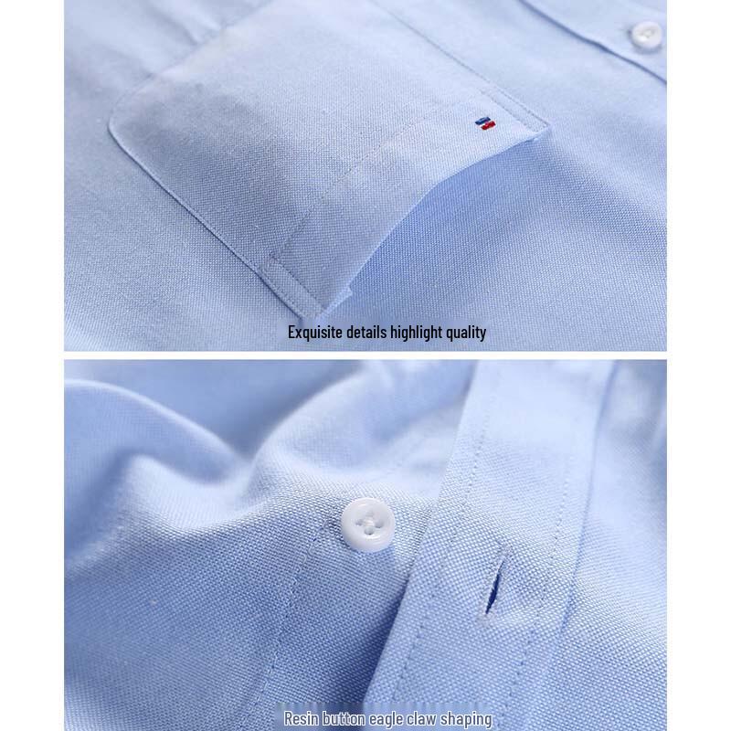 Men's Wrinkle-Free Oxford Business Casual Long Sleeve Shirt