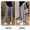 Printed Ice Silk Cool Wide Leg Pants Women's Summer Thin New High Waist Drop Tie Sports Casual Pants