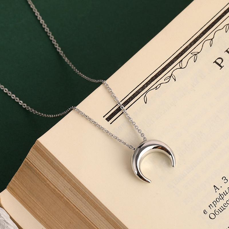 

925 Silver Necklace Punk Wealth Good Wish Matte Ball Bread OT Clasp Stackable for Women Girl Jewelry Gift Dropshipping Wholesale