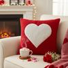 Romantic Embroidered Couples Pillowcase Set Red White Design 45x45cm Throw Cushion Cover for Bedroom Decor Valentines Gift