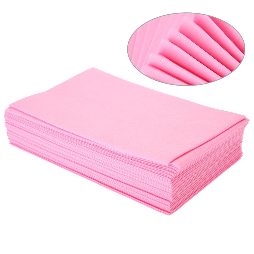10Pcs Disposable Bed Sheets Beauty Salon Massage Medical Thickened NOn Woven Bedsheets Pink