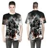Fashion Men Funny Skull 3d Print T-shirt With Casual Crew Neck And Short Sleeves